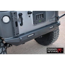 Paraurti posteriore BFH II con linguette con anello a D e fori per la luce in acciaio POISON SPYDER JEEP