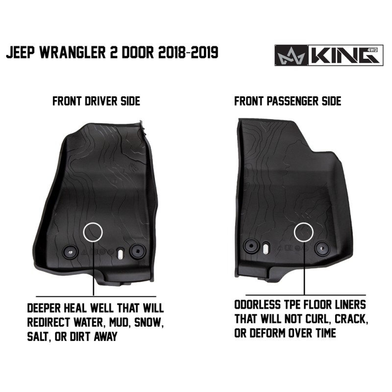 Set completo di tappetini in velluto per: Jeep Wrangler JL 5 porte