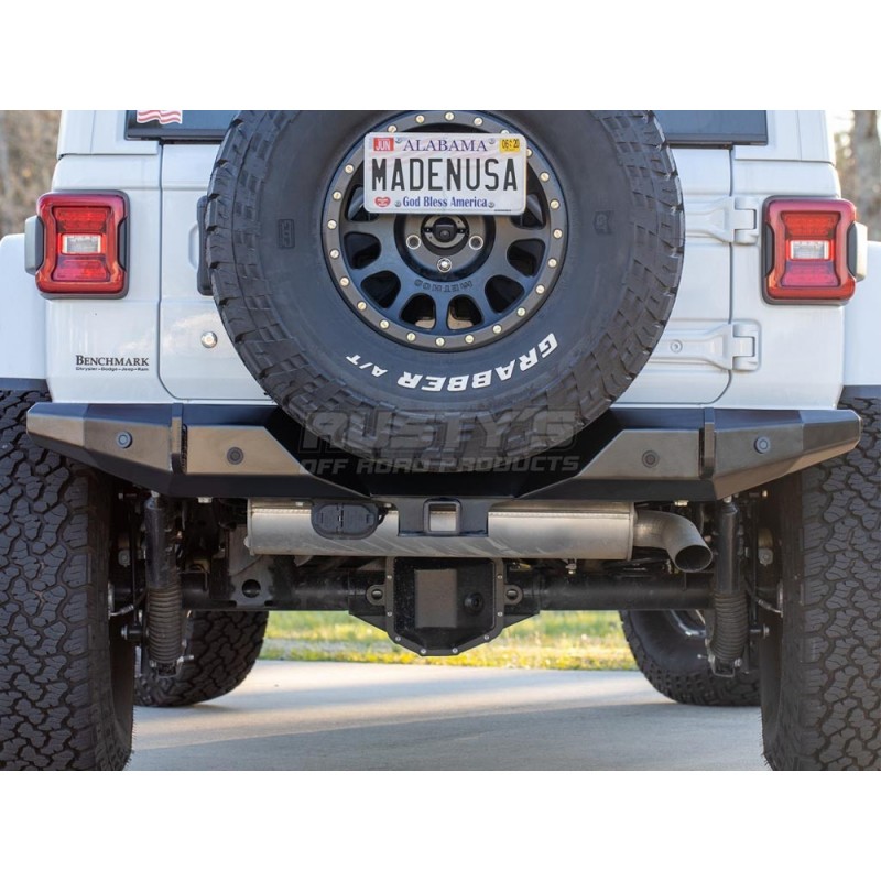 Paraurti Posteriore Nero Con Telaio Per Targa Per SCX24 Jeep Wrangler JLU 2019, Club 5 Racing - Foto 2