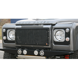 Placche faro in alluminio verniciate nere a polvere Defender