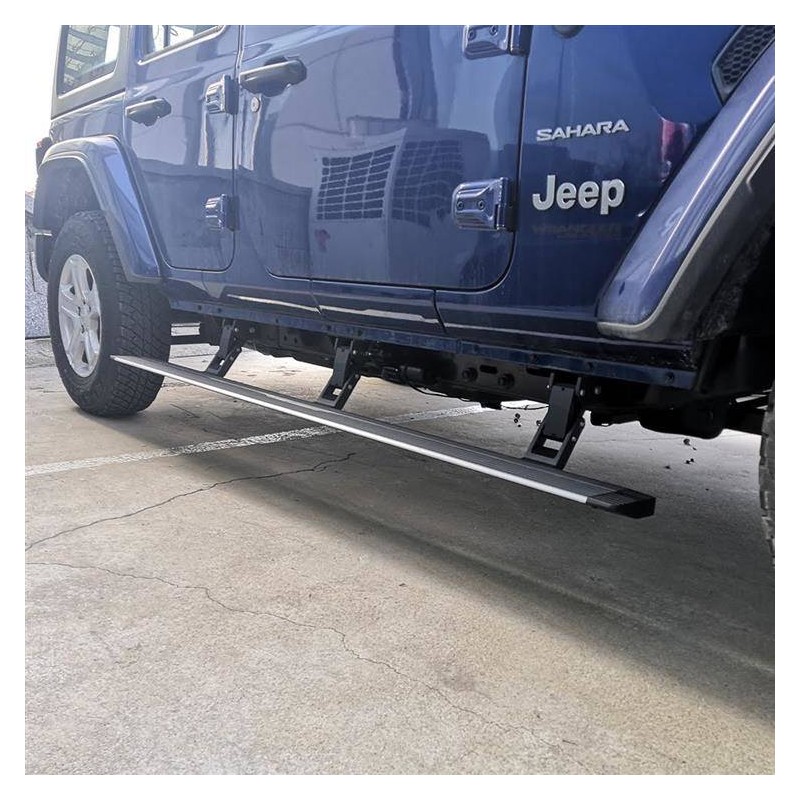 2 Pedane Laterali Per Jeep Grand Cherokee 2011-2021, In Alluminio Con Inserti Antiscivolo E Design Cielo Stellato, Con Staffe - 5